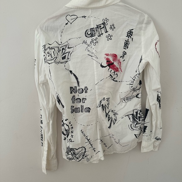 Y2k Betty Barclay Tatoo grunge top - Picture 7 of 7